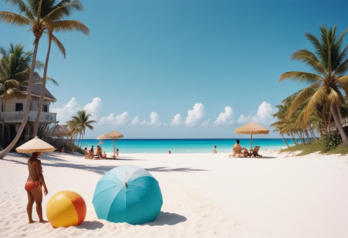 Turquoise Caribbean beach near Cancún